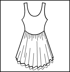 Tank Lyric Style #: 514L. Tank Lyrical Circle Dress .Front lined.Below the Knee Length.