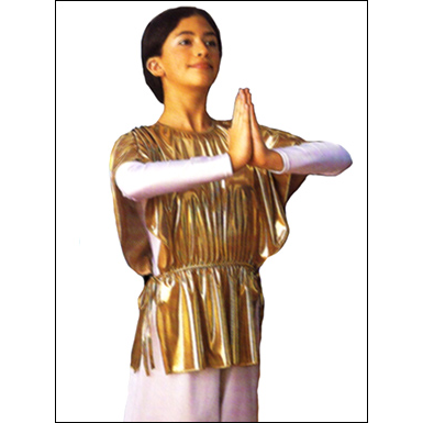 Liturgical Apron Top Style #: 527/543. Adjustable Apron Top has side ties and pleated shoulders.Available in Solid Colors(Style # 527),And Metalic Colors(Style # 526).Size L/XL fits plus sizes.