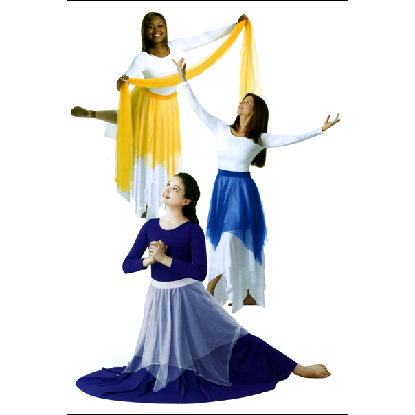 Double Layer 100% Chiffon Uneven Hem Skirt Style #: 539. Double Layer 100% Chiffon Uneven Hem Skirt features a matching microfiber/spandex pull-on opaque waistband.