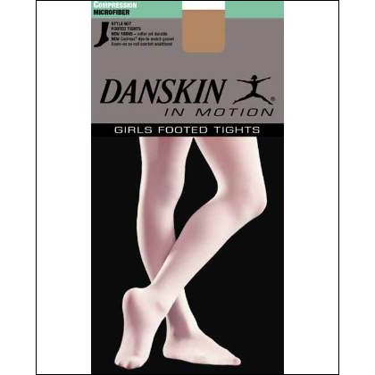 Girls' Footed Microfiber Compression Tight Style #: 607. These footed performance support tights have an extra dose of Lycra® to keep your legs fresh for hours. Super soft microfiber nylon ensures unsurpassed comfort.<br>
Product Features<br>
<li> 90% nylon 10% Lycra® spandex 
<li> CoolMax® gusset 
<li> Sewn on waistband 
<li> Made in USA