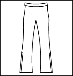 Low Rise Bootleg Pant With Slit Style #: 6203. 