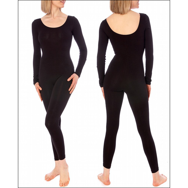 Women's Full Length Unitard Style #: 6227. Sleek cat suit offers a flexible fit for exceptional freedom of movement. The long sleeve ankle length unitard is crafted in a super soft cotton lycra blend for smooth compression. The streamlined styling works great as a base for costumes or as comfortable rehearsal wear, layered or alone. Slip into a look that really moves!
