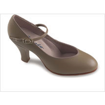 Capezio- 3" Heel Character/ Tap Shoe Style #: 656. This professional jazz and theatrical shoe features a 3" heel, a rubber lift and a scored leather sole. The flattering vamp enhances the line of this shoe. Made of full-grain leather, it is compatible with Capezio taps and has a full Cambrelle socklining for comfort.Taps not included.