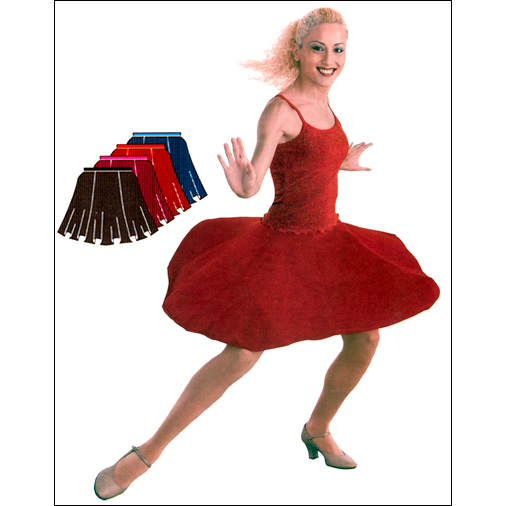 18" Six Gore Slinky Skirt Style #: 661. 18" Six Gore Skirt. Fluid moving Slinky fabric. Ideal for Swing or Ballrom dancing.