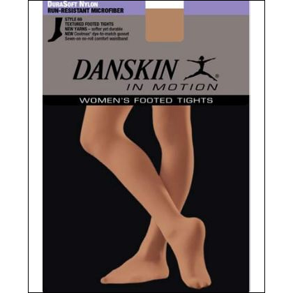 Womens' DuraSoft Nylon Run Resistant Footed Style #: 69. The Original,pre-lycra,dancers tights. These classic, run-resistant footed tights feature a birds-eye texture and sewn-on waistband.<br>
Product Features <br>
<li> 100% nylon 
<li> CoolMax® gusset 
<li> Sewn on waistband 
<li> Reciprocated heel provides a good fit 
<li> Made in USA