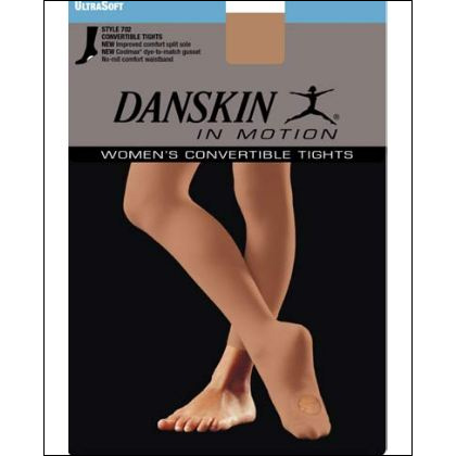 Women's UltraSoft Convertible Tight Style #: 702. These professional dance tights can be worn over or under a leotard and feature a new and improved convertible foot.<br>
Product Features<br>
<li> 88% nylon 12% Lycra® spandex 
<li> CoolMax® gusset 
<li> Sewn on waistband 
<li> Made in USA