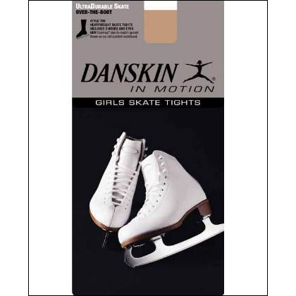 Girls' UltraDurable Over-The-Boot Skate Tight Style #: 709. These heavyweight skate tights provide coverage and warmth. They are specially designed to be worn over the boot.<br>
Product Features<br>
<li> 93% nylon 7% Lycra® spandex 
<li> CoolMax® gusset 
<li> Sewn on waistband 
<li> Made in USA