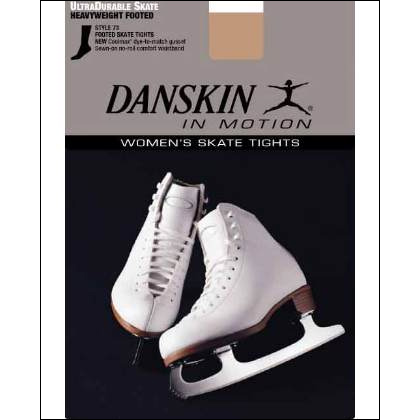 Women's UltraDurable Footed Skate Tight Style #: 73. These heavyweight skating tights are ideal for both the amateur and professional.<br>
Product Features<br> 
<li> 93% nylon 7% Lycra® spandex 
<li> CoolMax® gusset 
<li> Sewn on waistband 
<li> Made in USA