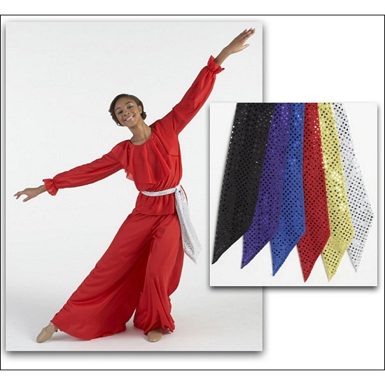 Foil Sequin Sash Style #: MS-74795. Foil Sequin Sash - SMALL - 69", LARGE - 80"
<li> limited stock item. Allow two weeks for shipping. If unable to wait two weeks please call to check availablity.<br>