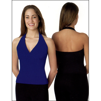 Halter Pullover Style #: 761. Halter pullover has a cross-over front and features a self front lined bodice.