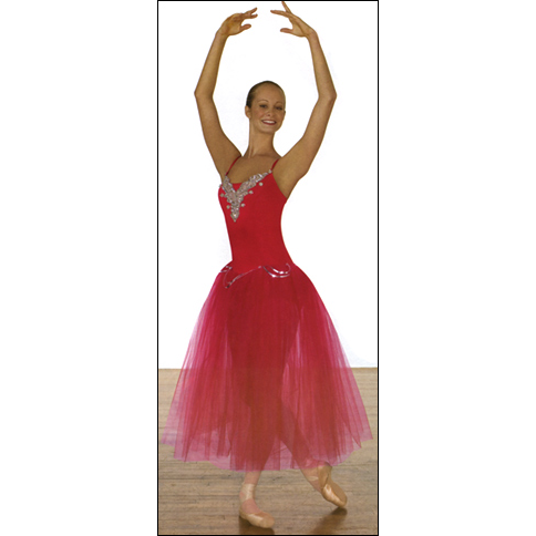 Camisole Princess Seamed tutu leotard Style #: 7899. Elegant Camisole Princess seamed tutu leotard features a lined front and a soft 100% Nylon tulle ballet skirt. Shown in picture with suggested decorations not included.