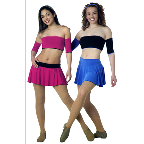 Reversible circle skirt w/turndown waistbnd option Style #: 4036 / 8036. Reversible circle skirt with turn down waistband option. Hanging indicates reversible option.
