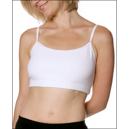 Women's Cotton with Lycra® Variegated Rib Bra Top Style #: 8092. Our handy little bra top -- to wear alone or layer -- features a front lining, adjustable straps and a great looking verigated rib fabric in comfy cotton with a hint of Lycra® for a fit that sure to please.<br>
<br>
Also Features:<br>
<li> Front lined 
<li> Made in USA and Imported