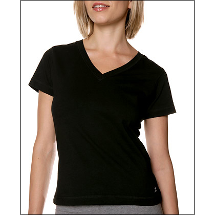 Women's Cotton Stretch V-Neck Tee Style #: 9356. Our cotton stretch short sleeve v-neck t-shirt with a hint of spandex for a flexible fit, makes a great addition to both your workout and casual wardrobes.