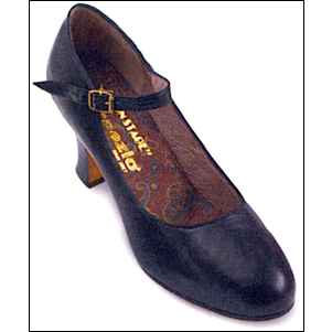 capezio- 3" Heel Professional Footlight Style #: 928. 3 inch heel. An extremely versatile classic character shoe. Full grain leather upper. Leather sole and top lift. Fully leather lined. Cushioned suede socklining. Single ankle strap. Extra sturdy full breasted 3-inch heel for professional quality support. Can be worn as a character or tap shoe.

<br> This is a special-order shoe. Please allow 4-6 weeks for shipping. Limited stock is available,if placing a rush order please call to check availability.

*** Did you know? This shoe can also be made in variety of other leather and satin colors. $50.00 additional charge. Call for details ***