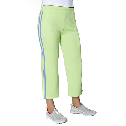 Women's Traction Mesh Crop Pant Style #: 8305. Cool as a Cucumber…With its special UV Protective finish you can run in the sun and more in our stylish athletic-look crop pant in a pucker texture mesh performance fabric designed to keep you cool and dry.<br>
<br>
Product Features:
<li>Inseam approximately 24" 
<li>Crafted in our O2 Performance™ quick drying tech fabric that offers a free flow of oxygen to keep you cool and dry 
<li>Wide covered elastic waistband 
<li>Contrast taping 
<li>Convenient inner key pocket