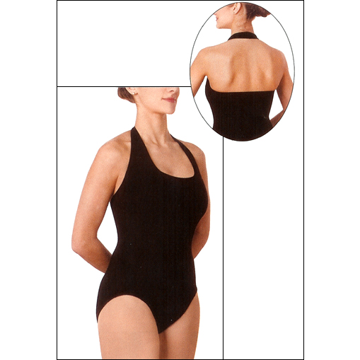 Slip Over The Neck Halter Style Style #: 8367. Slip-over-the-neck halter style has a ballet cut leg height and our total support inner bra system. The body features flattering seam detail and darting for a superior fit.