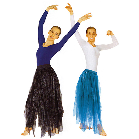 Flower Skirt Style #: 86917. Crinkle Chiffon Multilayer Skirt With Elastic Waist And Uneven Hem.Refer to our Modern Dance Shoes category for Belly-Dancing shoes and sandals.