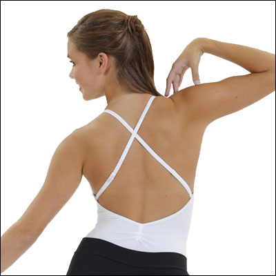 Camsiole Leotard with Transition Straps Style #: 9388. Camsiole Leotard with Transition Straps. Pinch front and back detail. This camisole leotard has a classic ballet legline for a secure fit. Adult styles feature a shelf bra liner. Child styles have full front linings.