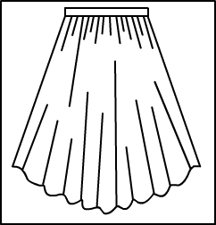 22 Inch Circle Skirt Style #: ADULT532. 22 Inch Circle Skirt with Elastic Waist.Flowy circle style.Can also be made in any other length requested. Please call in to order costume lengths.