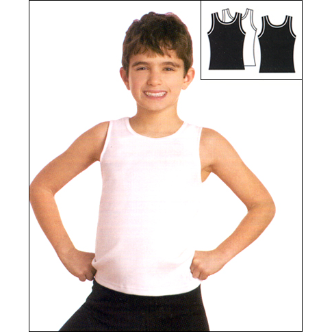 Fitted Tank Pullover 1 x 1 Rib Style #: B192. Boys-All cotton tank top.
