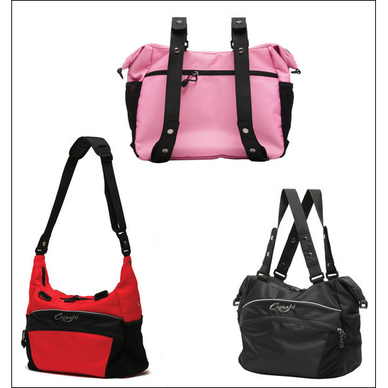 Convertible Tote Bag Style #: 0.000. Convertible Tote Bag. Adjustable straps convert bag from tote to messenger or backpack. Includes four exterior pockets, two internal shoe pockets. 100% Polyester.<br>
15" W x 11.5" H x 6" D