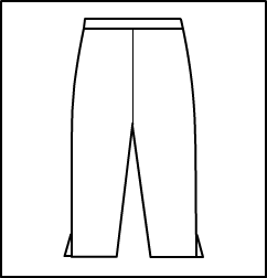 Capri Pant with side vent Style #: BT3408-8408. Capri Pant with side vent