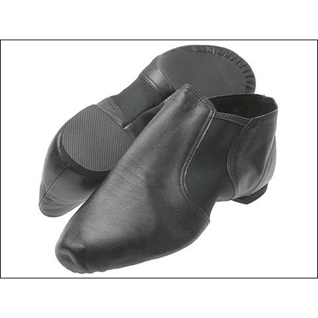 Capezio - Triple Stretch Slip-on Jazz Boot Style #: CG15. Capezio®'s Stretch Insert GT Jazz Boot. Durable and soft leather upper; with a slim cut that enhances the line of the foot. Split sole design with a stretch neoprene insert that hugs the arch. EVA sole and heel provide traction yet allow for smooth turns.New "Power Pointe" neoprene arch enhancer for better foot pointing and arching. Available in full sizes only, 1/2 size costumers should order the next full size up.