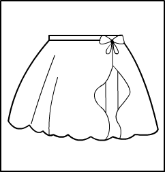 Skirt with Pinch Slit Style #: D775G. Skirt with Pinch Slit.Sheer Glisenett Fabric.