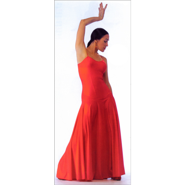 "Clarita" Flamenco Dress Style #: OSD-890. Sweetheart princess bodice camisole leotard, drop waist skirt.full front lining.  <br> Limited stock; allow 2 weeks for shipping.  If placing a rush order please call for availability.
<br> Can be made in other colors and fabrics. Please call us for special requests.

<li> Check out our high quality Flamenco Shoes-in the shoes section of our site.<br>