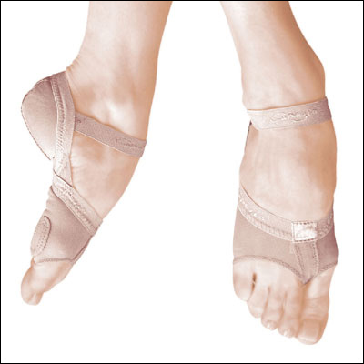 Full Sole Foot Undies Style #: H07FB. New full sole design for added security. Added heel protection and arch support. Patent pending "barely there" design and construction. Plush elastic line and four-way stretch nylon/Lycra®.<br>
<br>
Women and children begin fitting with street shoe size.<br>
Men begin fitting two sizes up from street shoe size.<br>
Half and wide widths order one size up.