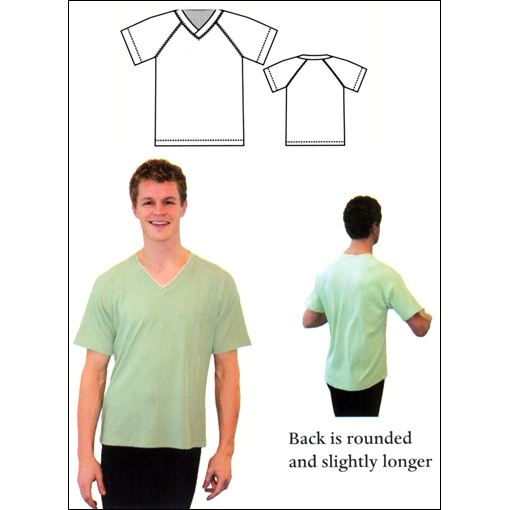 Men's-V-Neck Tee-Shirt Style #: HM712SS. Loose fitting raglan V-neck tee-shirt. Ultra soft mini-ribbed texture.