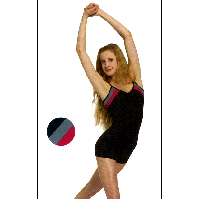 Boy-Cut Leotard Style #: P591. <li> Premier contemporary ballet collection
<li> Soft buttry feel fabric
<li> Contemporary Colors
<li> Deep V- back with stabilizing strap
<li> Secure fit
<li> Power mesh supportive shelf bra lining