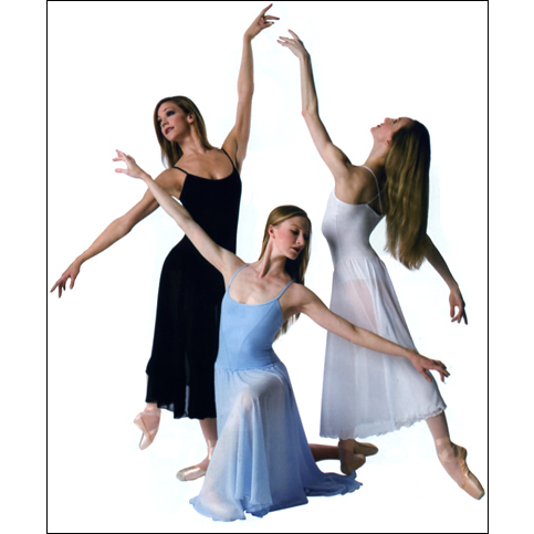 Camisole Dress With Long Chiffon Skirt Style #: P705. <li> Camisole wide open neckline leads to a criss-cross back<br>
<li> Flattering front princess seam construction<br>
<li> Flowing attached chiffon skirt <br>
<li> Qwik-Wik front lining for security