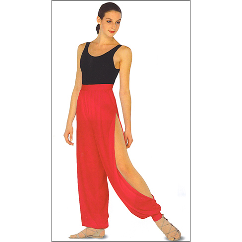 Open Side "Harem" Pants Style #: OSB-116. Polyester Harem Pants
Open Side leg, Lycra Waist And Ankle Bands. Please allow 2-weeks for shipping.