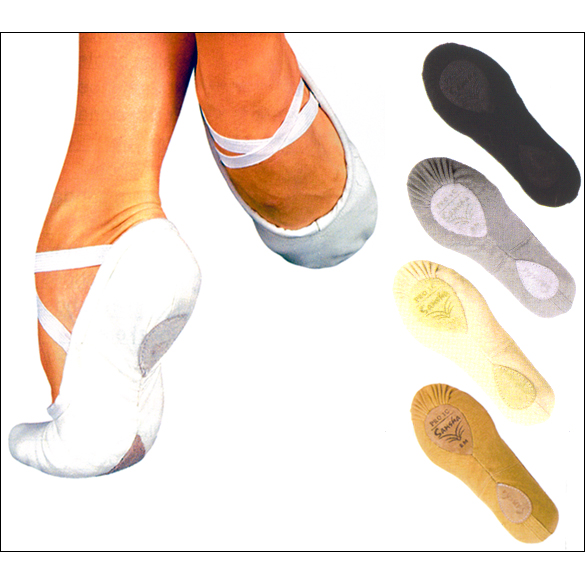 Sansha Style #: PRO1C. <li> Original Canvas split sole fully hand stitched,<br>
<li> Padded foam heel. <br>
<li> Pre-sewn elastics. <br>