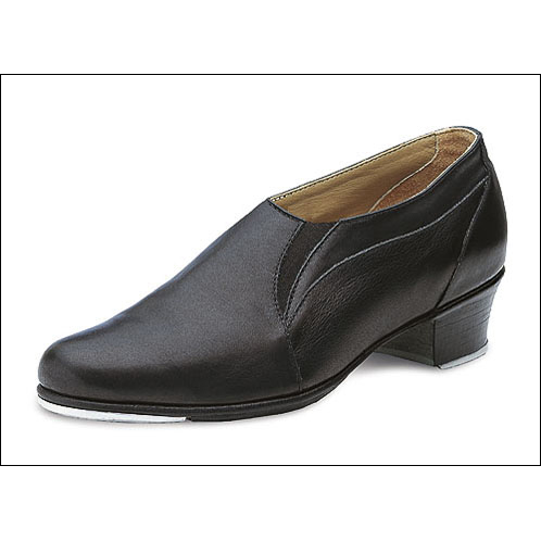 Block-Ballast - Slip On Tap Shoe Style #: S0360L. <li> Slip-on, Full Sole, Leather Upper.<br>
<li> Exclusive new design.<br>
<li> New Upper coupled with 1.5" cuban heel creates the next generation  tap show design.<br>
<li> New last to achieve perfect form with the upper, heel and tap plates.<br>
<li> Strong heel counter for ankle support.<br>
<br>
Sound Maximizers<br>
<li> New tap plate alloy for stronger sound.<br>
<li> Leather stacked heel.<br>
<li> New tap plates for maximum floor contact with tap plate sweet spots.
