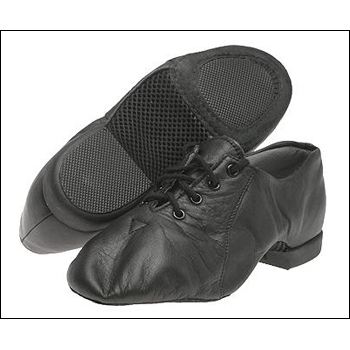 Bloch - Enduro Tech Jazz Shoe Style #: S0480L. Bloch's new Enduro-Tech jazz shoe features a soft all leather upper with cushioned moisture-removing lining and a mesh arch that gives a perfect fit while allowing the foot to breathe. The toe has a suede-leather reinforcement around the rubber metatarsal pad for extended durability and the supportive heel is specifically shaped to remove stress from the Achilles tendon when pointing. Ladies sizes available only up to size 11.5.