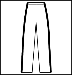 Jazz Pant with Stripe Style #: ST325-ST825. Staight Leg Jazz Pant. Your fabric/color choice with a Black side Stripe.