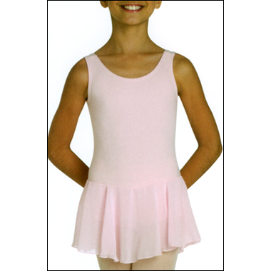 Tank Leotard Has A Matching Attached Skirt Style #: VL190. Tank leotard has a matching attached skirt and features a qwik wik front lining.