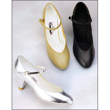 Danshuz-Classic 2 inch Heel  Ballroom Shoe Style #: BR-31. Full Grain Leather Upper. Suede leather sole. 2 inch leather covered heel comfort plus construction. Silver color is available in Medium widths only. Wide widths available only in Black in sizes 7-10.