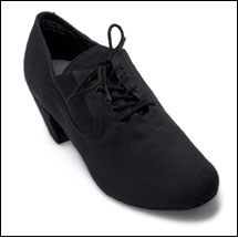 Capezio - Canvas Latin Oxford Style #: BR74. Split-sole ladies practice shoe. Durable, lightweight canvas upper. Non-slip suede sole. Padded, shock absorbent 1-Inch Cuban heel. Cushioned, suede socklining. Extremely flexible. Cotton laces.