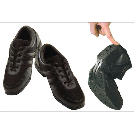 Style Plus -Kulerswift Style #: KULERSWIFT. <li> Sleek Dance Shoe/Sneaker design for dance and guard teams.<br>
<li> Leather and Neoprene upper for maximum breathability and flexibility.<br>
<li> Rubber heel and pad support with a thinner Rubber Layer in the Arch.<br>
<li> Comfortable, Cushioned insole for Shock Absorption.<br>
<li> Flexible Split-Sole design that is safe for outdoor use.<br>
<li> Available in Black,Nude,and White.<br>
<li> Made on a Women's last. Ladies order same as street size.Men order 2 sizes higher.<br>
<li> Call us to inquire about group discounts.<br>