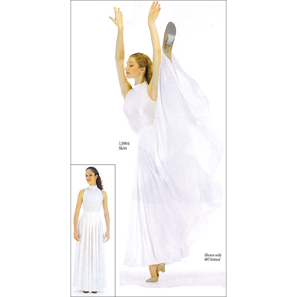 Polyester Circle and a Half  Skirt Style #: OSS-904. Our Highest Quality Circle Skirt.Heavy Weight Polyester. Circle and A Half,Extra Full,Skirt. Comfortable Wide Elastic And Lycra Waistband.
Extra Long And Flowy. An Ideal Character,Lyrical Or Liturgical Skirt.
*** LIMITED AVAILABILITY, PLEASE ALLOW 2 WEEKS FOR SHIPPING ***