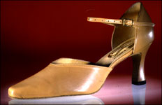 Freeds Of London "Marisa" Style #: MARISA. Open shank Ballroom Shoe with ankle strap.Black or tan soft leather with leather lining & suede sole.2.5 inch heel.Elegant pointy-toe design.