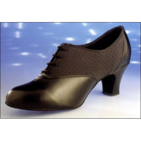 Ladied "Roma" By Freed Of  London Style #: "Roma" By Freed Of London. Leather and perforated nubuck combo upper in black or taupe. Suede Sole. Heel 2" (5 cm) Shaped Cuban. Note: Wide Widths available only in black.