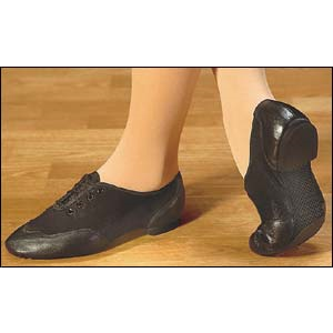 Capezio - Techno Jazz Oxford Style #: TJ10. Capezio®’s techno jazz oxford with Tri-Flex layered stretch fabric, stretch mesh insert, leather toe guard, scored EVA split-sole, full suede sock lining and elasticized binding, providing an elegant look with the ultimate fit.