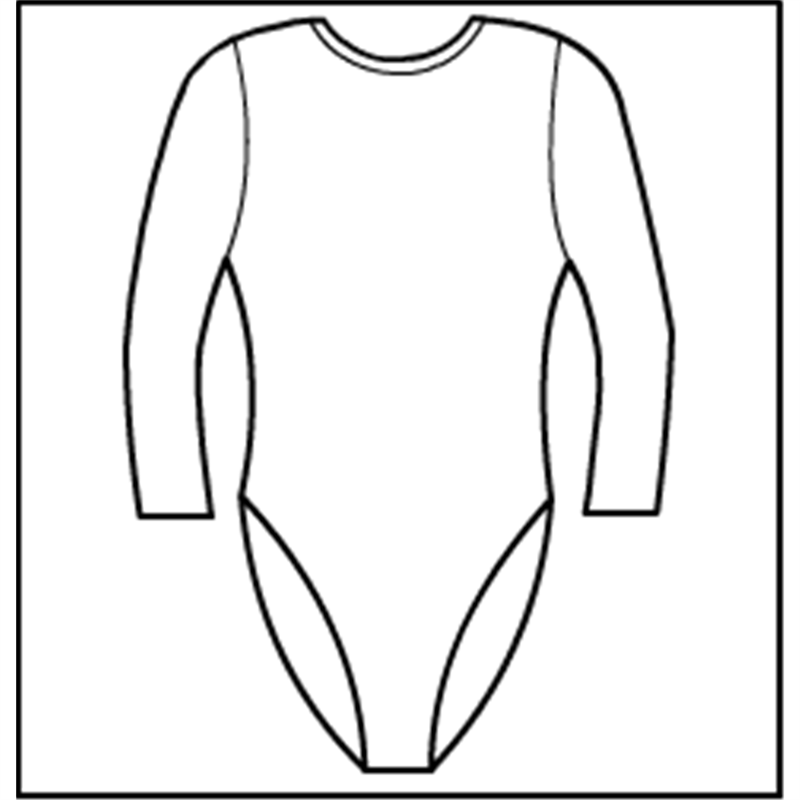 Long Sleeve Crew Neck Leotard with Back Zipper by Made to Order : 305-805,  On Stage Dancewear, Capezio Authorized Dealer.