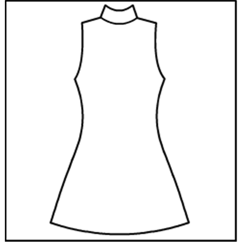 Sleeveless Mock Neck Mini Dress Bra Lined by Made to Order 93049804