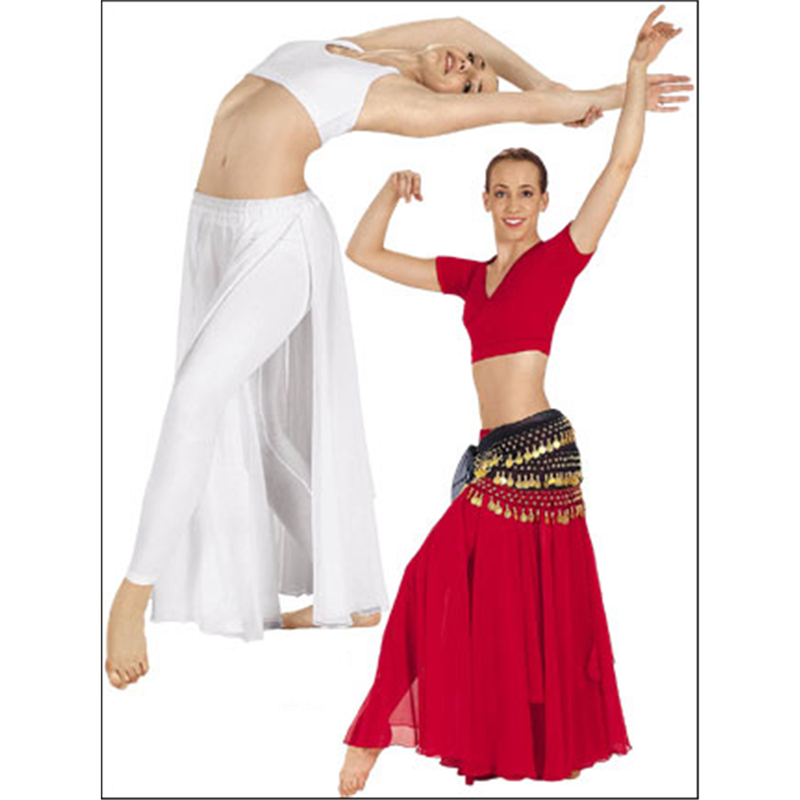 Ankle Length Split Skirt by Eurotard 86902M, On Stage Dancewear